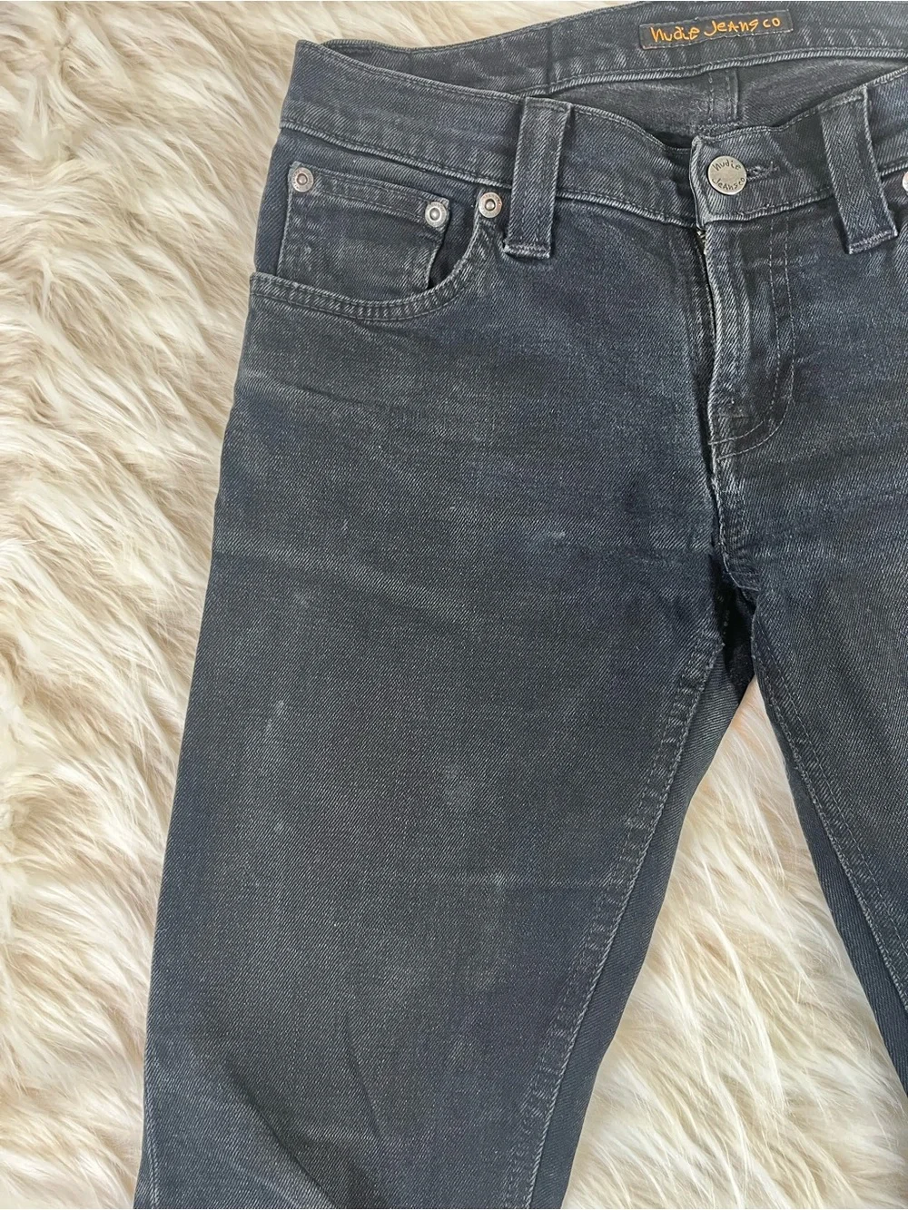 Nudie Tight Long John Jeans Men's 27x30 Black - Picture 5 of 6